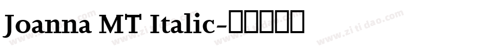 Joanna MT Italic字体转换
